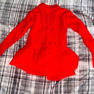 6x red sweater dress